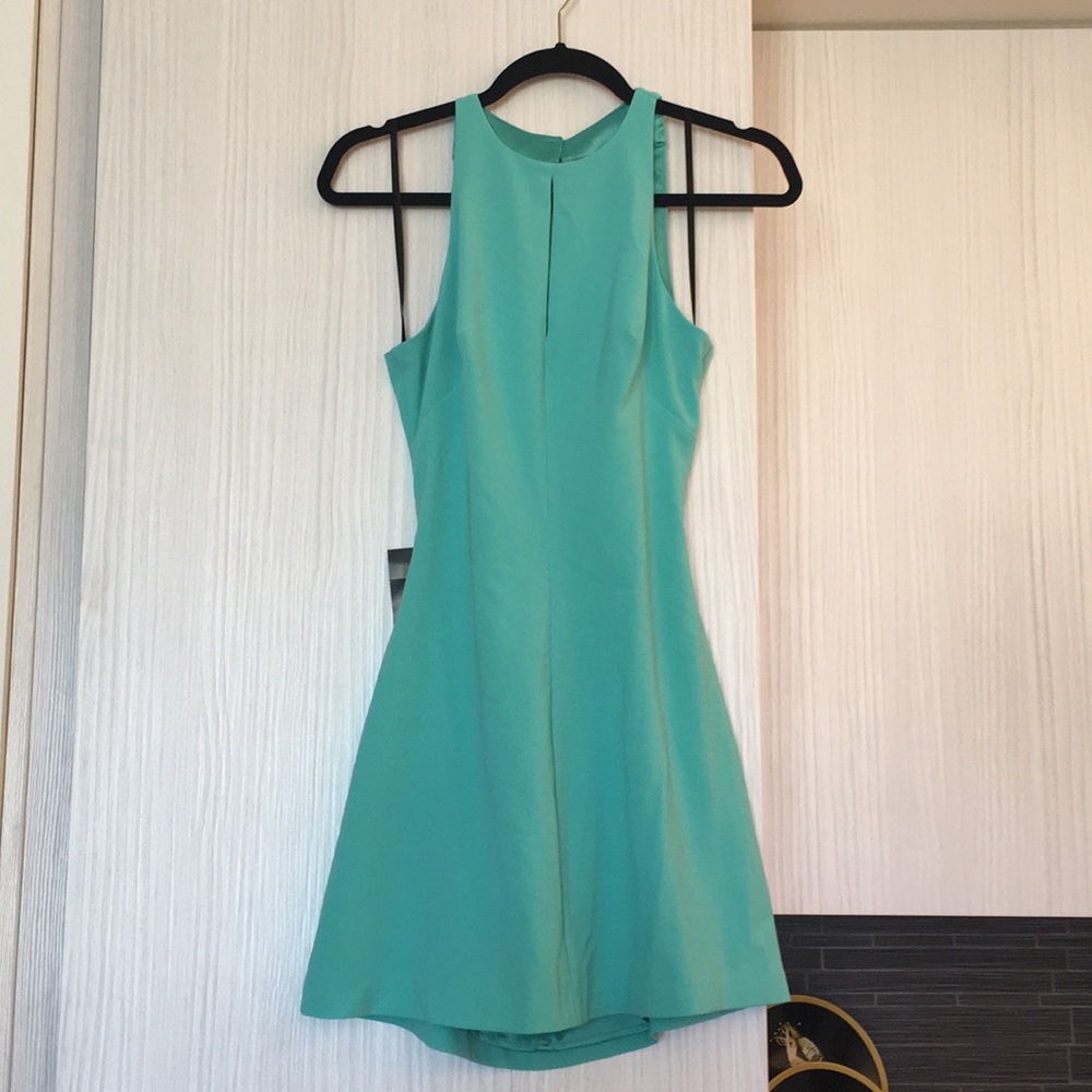Bebe turquoise A-line dress